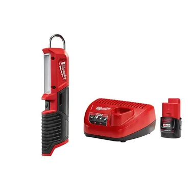 Milwaukee 2351-20-48-59-2420, bundle: M12 12-Volt Lithium-Ion Cordless 220 Lumens LED Stick Light with (1) 2.0 Ah Battery and Charger