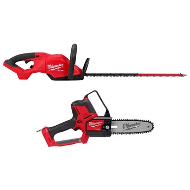 Milwaukee 3033-20-3004-20, bundle: M18 FUEL 18V 24 in. Brushless Cordless Battery Powered Hedge Trimmer with 8 in. Hatchet Pruning Mini Chainsaw