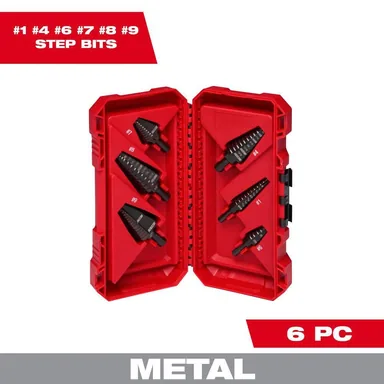 Milwaukee 48-89-9224, accessory: Black Oxide Step Drill Bit Set (6-Piece)