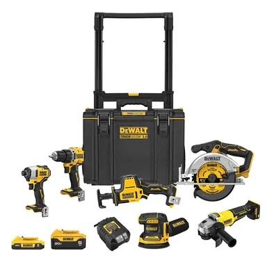 DeWalt DCKTS420P1, bundle: 20V Lithium-Ion Cordless Combo Kit (4-Tool) with 5.0 Ah Battery, Charger and Toughsystem 2.0 Rolling Toolbox