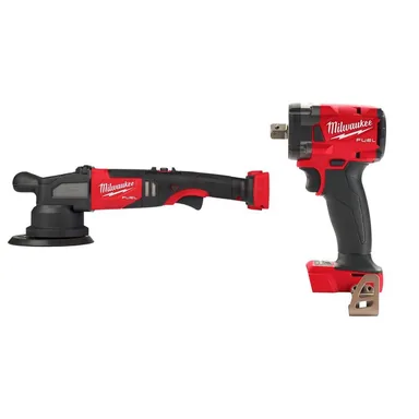Milwaukee 2685-20-2855P-20, bundle: M18 FUEL18V Lithium-Ion Brushless Cordless 21MM DA Polisher w/ 1/2 in. Impact Wrench