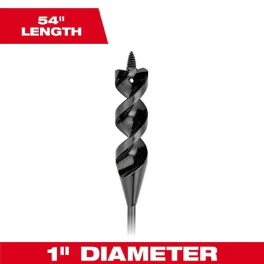 Milwaukee 48-13-8285, accessory: 1 in. X 54 in. Cable Auger Bit (photograph from the Home Depot listing)