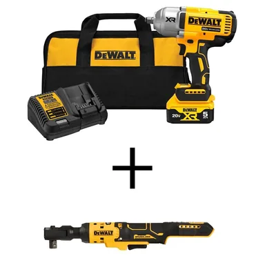 DeWalt DCF900P1WCF512B, bundle: 20V MAX Lithium-Ion Cordless 1/2 in. Impact Wrench Kit with ATOMIC 20V MAX Cordless 1/2 in. Ratchet