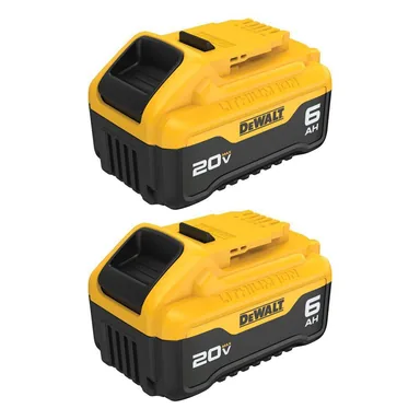 DeWalt DCB206-2, accessory: 20V MAX Lithium-Ion 6.0Ah Battery (2-Pack)