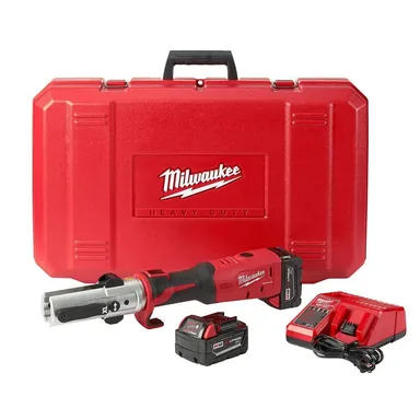 Milwaukee 2773-20L, bare tool: M18 18-Volt Lithium-Ion Cordless FORCE LOGIC Long Throw Press Tool Kit W/(2) 3.0Ah Batteries, Charger, Hard Case