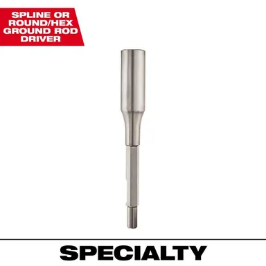 Milwaukee 48-62-2046, accessory: 10 in. Spline and Round Hex Ground Rod Driver