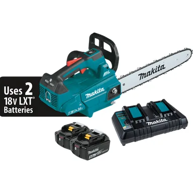 Makita XCU09PT, kit: Makita XCU09PT 18V X2 (36V) 16 Inch LXT Top Handle Chainsaw Kit