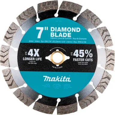 Makita E-23335, accessory: Makita E-23335 7" Diamond Blade, Segmented Turbo, General Purpose