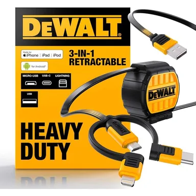 DeWalt 131 1364 DW2, unclassified: 3 in 1 Retractable Cable