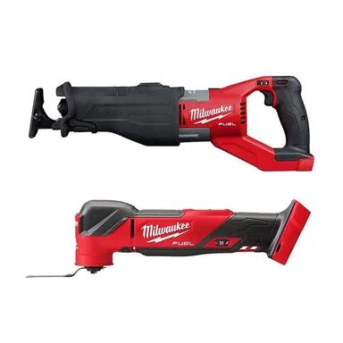 Milwaukee 2722-20-2836-20, bundle: M18 FUEL 18V Lithium-Ion Brushless Cordless Super Sawzall Orbital Reciprocating Saw W/M18 FUEL Oscillating Multi-Tool