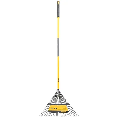 DeWalt DXLHA2608, unpowered: 53 in. Fiberglass Handle 24-Tine Steel Leaf Rake