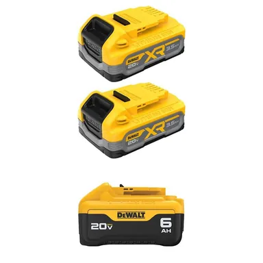 DeWalt DCBP320-2WCB206, bundle: 20-Volt MAX XR Lithium-Ion 3.5 Ah Batteries (2 -Pack) and 20-Volt MAX Lithium-Ion 6.0Ah Battery