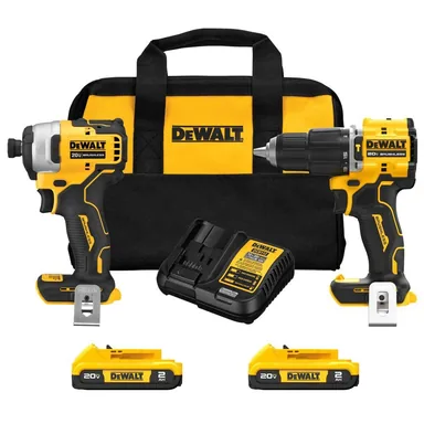 DeWalt DCK226D2, bundle: ATOMIC 20-Volt MAX Lithium-Ion Cordless 2-Tool Combo Kit with (2) 2.0Ah Batteries, Charger and Bag (photograph from the Home Depot listing)