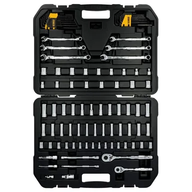 DeWalt DWMT45407, accessory: Toughseries 100-Pieces Mechanics Tool Set for 1/4 in. and 3/8 in. Drive with Hard Shell Carrier