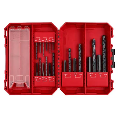 Milwaukee 49-22-5612, accessory: SAE Tap & Drill Bit Set (20-Piece) (photograph from the Home Depot listing)