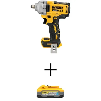 DeWalt DCF891BWDCBP520, bundle: 20V MAX XR Lithium-Ion Cordless 1/2 in. Impact Wrench with POWERSTACK 20V 5.0Ah Battery Pack