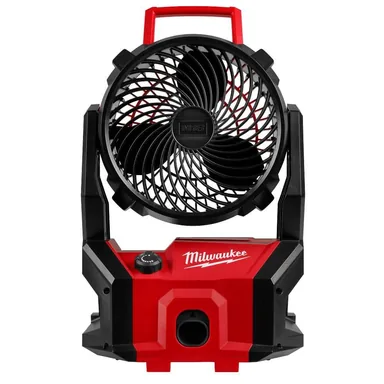 Milwaukee 0818-20, bare tool: M18 18-Volt Lithium-Ion Brushless Cordless PACKOUT Jobsite Fan (Tool-Only)