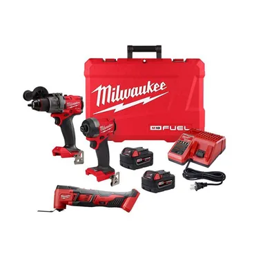 Milwaukee 3697-22-2626-20, bundle: M18 FUEL 18-V Lithium-Ion Brushless Cordless Hammer Drill and Impact Driver Combo Kit (2-Tool) with M18 Multi-Tool