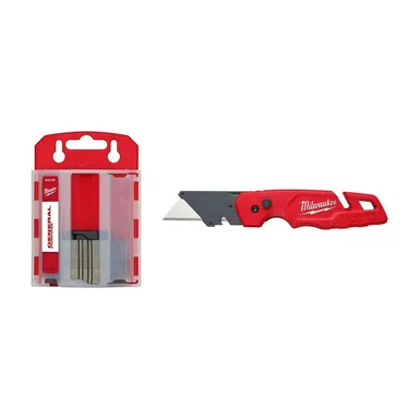 Milwaukee 48-22-1950-48-22-1502, bundle: 50PC General Purpose Utility Blades w/ Dispenser and FASTBACK Folding Utility Knife with Blade Storage