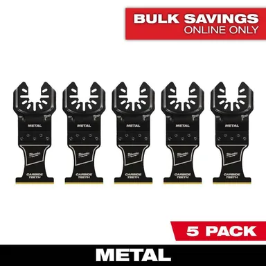 Milwaukee 49-25-1505, accessory: 1-3/8 in. Carbide Universal Fit Extreme Metal Cutting Multi-Tool Oscillating Blade (5-Pack)