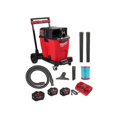 Milwaukee 0930-22HD-48-11-1813, bundle: M18 FUEL 12 Gal. Cordless DUAL-BATTERY Wet/Dry Shop Vacuum Kit with M18 FORGE HD 12.0Ah Battery