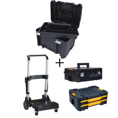 DeWalt DWTSTAK07, accessory: TSTAK VI 17 in. Tool Box, TSTAK II Tool Box, TSTAK IV Organizer and Trolley Storage System