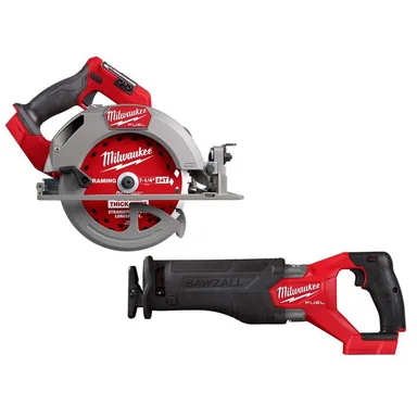 Milwaukee 2834-20-2821-20, bundle: M18 FUEL 18V Lith-Ion Brushless Cordless 7-1/4 in. Circular Saw w/ Recip Saw