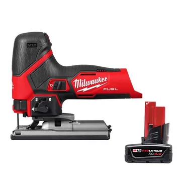 Milwaukee 2545-20-48-11-2440, bundle: M12 12V Fuel Lithium-Ion Cordless Jig Saw with M12 XC 4.0 Ah Battery Pack