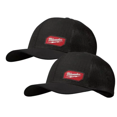 Milwaukee 505B-505B, bundle: GRIDIRON Black Adjustable Fit Trucker Hat (2-Pack)