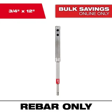 Milwaukee 48-20-6799, accessory: 3/4 in. x 12 in. SDS-Plus Rebar Cutter (photograph from the Home Depot listing)