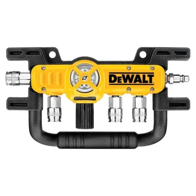 DeWalt DXCM55040, standalone tool: Quadraport Air Line Splitter with Regulator and 1/4 in. Couplers