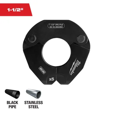 Milwaukee 49-16-2654BX, accessory: 1-1/2 in. IPS-P Pivoting Press Ring for M18 FORCE LOGIC Press Tools (photograph from the Home Depot listing)