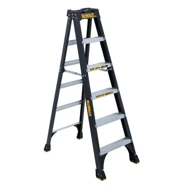 DeWalt DXL3010-06, unpowered: 6 ft. Fiberglass Step Ladder, 10 ft. Reach Height, 300 lbs. Load Capacity, Type IA