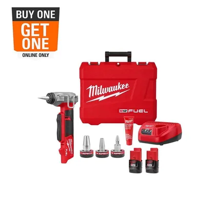 Milwaukee 2532-22, kit: M12 FUEL ProPEX Expander Tool Kit with 1/2 in. - 1 in. RAPID SEAL ProPEX Expander Heads