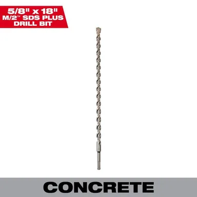 Milwaukee 48-20-8207, accessory: 5/8 in. x 18 in. 2-Cutter SDS-PLUS Carbide Drill Bit
