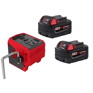 Milwaukee 2846-20-48-11-1852, bundle: M18 18-Volt Lithium-Ion 175-Watt Powered Compact Inverter for M18 Batteries w/ 5.0 Ah Battery Pack (2-Pack)