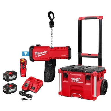 Milwaukee 2983-22HD, kit: M18 ONE-KEY 18-Volt Lithium-Ion Brushless Cordless Compact 1-Ton 20 ft. Chain Hoist Combo Kit
