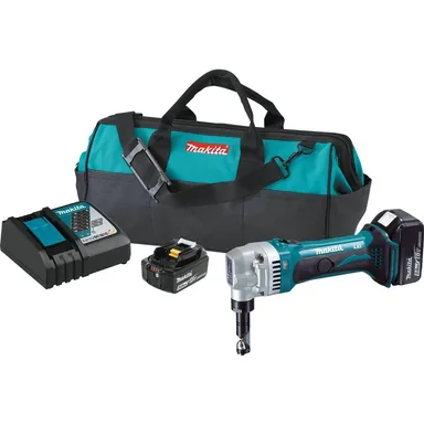 Makita XNJ01T, kit: Makita XNJ01T 18V LXT Lithium-Ion Cordless 16 Gauge Nibbler Kit (5.0Ah)
