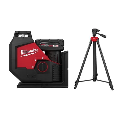 Milwaukee 3631-21-48-35-1411, bundle: M12 Green 360-Degree Single Plane Laser Kit with 72 in. Adjustable Laser Level Tripod