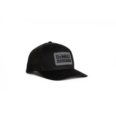 DeWalt DXWW60001-322-OSFA, unpowered: Wallace Unisex One Size Fits All Cotton/Polyester Trucker Black with Grey Logo Baseball Cap