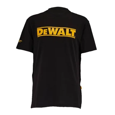 DeWalt DXWW50065-001-L, unpowered: Men's Large Black Cotton Polyester Short Sleeve Tee Shirt with Logo