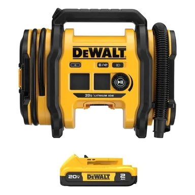 DeWalt DCC020IBWDCB203, bundle: 20-Volt MAX Lithium-Ion Cordless Electric Portable Inflator with 20-Volt MAX 2.0 Ah Battery