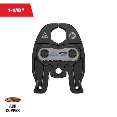 Milwaukee 49-16-2457Z, accessory: 1-1/8 in. ZoomLock MAX Press Jaw for M12 FORCE LOGIC Press Tools (photograph from the Home Depot listing)