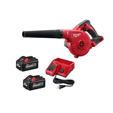 Milwaukee 0884-20-48-59-1862S, bundle: M18 18V Lithium-Ion Cordless Compact Blower w/ Two 6.0 Ah Battery and Charger