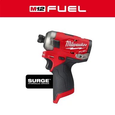Milwaukee 2551-20, bare tool: M12 FUEL SURGE 12V Lithium-Ion Brushless Cordless 1/4 in. Hex Impact Driver (Tool-Only) (photograph from the Home Depot listing)