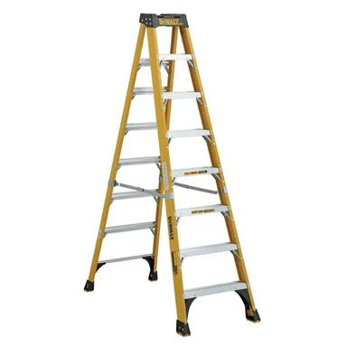 DeWalt DXL3810-08, unpowered: 8 ft. Fiberglass Stepladder, 12 ft. Reach 500 lbs. Load Capacity, Exceeds Type IAA Standards