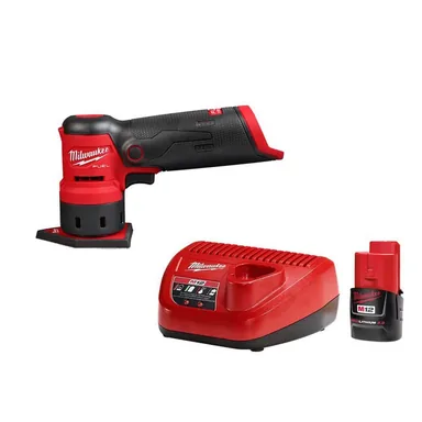 Milwaukee 2531-20-48-59-2420, bundle: M12 FUEL 12-Volt Lithium-Ion Brushless Cordless Orbital Detail Sander with CP 2.0Ah Battery and Charger