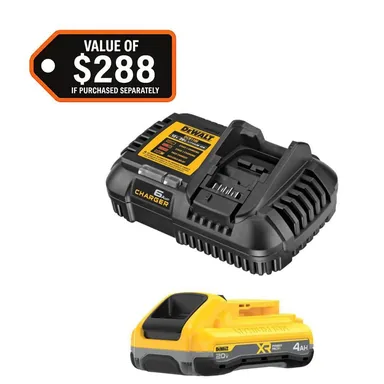 DeWalt DCB2104C, accessory: 20V MAX XR Power-Pack Lithium-Ion Starter Kit with 4. 0Ah Battery and Charger