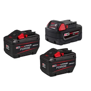 Milwaukee 48-11-1813-48-11-1813-48-11-1850, bundle: M18 18V Lithium-Ion REDLITHIUM FORGE HD 12.0 Ah Battery Pack (2-Pack) w/ (1) 5.0 Ah Battery