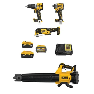 DeWalt DCK316ST2M1W22B, bundle: 20V MAX Lithium-Ion Cordless Combo Kit (3-Tool) and Handheld Blower w/ FLEXVOLT 6Ah, 20V 6Ah & 4Ah Batteries & Charger